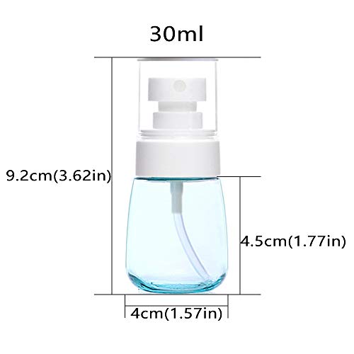 Botella de Spray Pequeña,3 Piezas Botella de Spray de Niebla Fina, Botellas de Spray de Viaje, para Diversas Diluciones de Líquidos, con Tapas Antipolvo y Cabezal de Pulverización (30 ml)