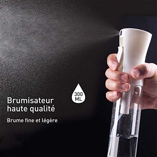Botella Frasco de Spray, Botella Pulverizador Agua Peluqueria Fina Niebla Continuo Pulverizador Recargable spray Rizos pulverizar para Pelo Cara plantas, limpieza