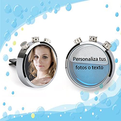 Botella Perfume Colgantes Coche Personalizado, Difusor Cristal Botella Vidrio Vacía Perfume Adornos Retrovisor Cochee Con Foto/Texto
