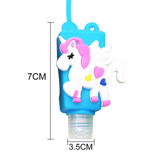 Botellas de Viaje Portátiles - para Niños de Silicona para Desinfectante de Manos Contenedor de Viaje Contenedor Desinfectante de Manos a Prueba de Fugas Rellenable,Color Aleatorio(6 Pack)