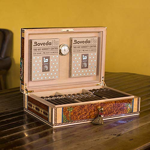 Boveda - Bolsitas para almacenar puros y tabaco | Control doble de la humedad - 69 % HR | Tamaño 320 para un máximo de 100 puros | Tecnología patentada para humidores de puros | Pack de 1