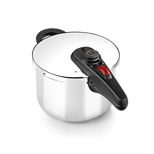 BRA Allure Set dúo de ollas a presión rápida 4+6 litros, acero inoxidable, apta para todo tipo de cocinas, incluido inducción [Amazon Exclusive]