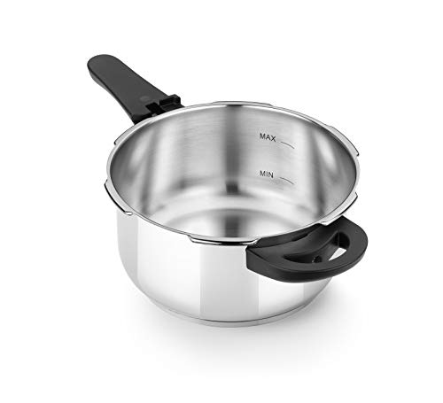BRA Allure Set dúo de ollas a presión rápida 4+6 litros, acero inoxidable, apta para todo tipo de cocinas, incluido inducción [Amazon Exclusive]