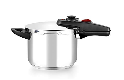 BRA Allure Set dúo de ollas a presión rápida 4+6 litros, acero inoxidable, apta para todo tipo de cocinas, incluido inducción [Amazon Exclusive]