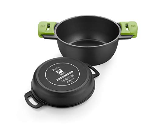BRA PRIOR Batería 4 piezas de aluminio fundido con antiadherente, apta para todo tipo de cocinas Incluso inducción [Amazon Exclusive]