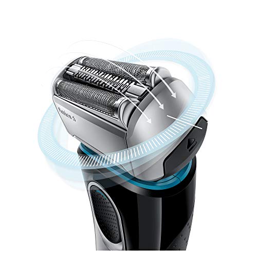 Braun Series 5 Afeitadora Eléctrica Hombre, Máquina de Afeitar Barba, Recortadora de Precisión para Uso en Seco y en Mojado, Recargable, Inalámbrica, 5197 S, Negro