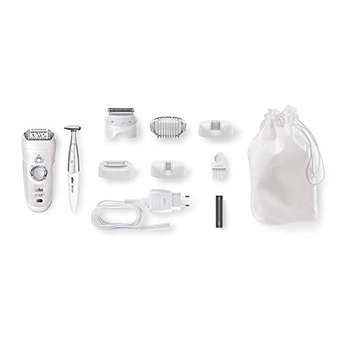 Braun Silk-épil 7 7-561 - Depiladora eléctrica y máquina de depilar, edición regalo, en seco y mojado, sin cable, con 8 accesorios y estuche de viaje