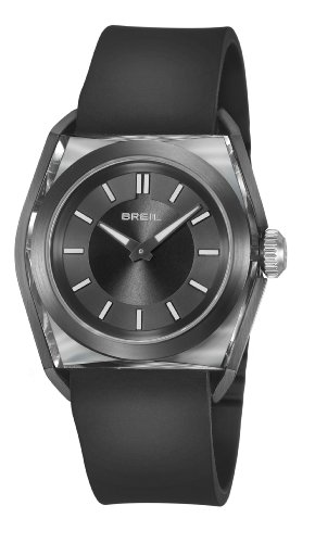 Breil TW0812 - Reloj analógico de mujer de cuarzo con correa de goma negra