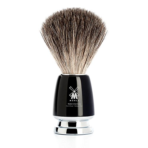 Brocha de Afeitar Tejón Gris Mühle Serie Rytmo Negra