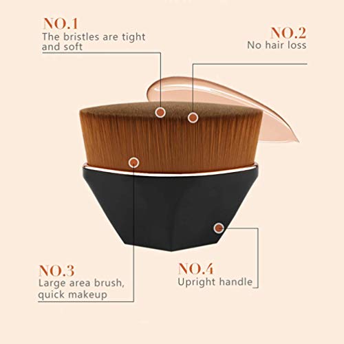 Brocha para base en forma de pétalo,Brocha para base de maquillaje, Adecuado para cosméticos líquidos,cremas o polvos impecables, Brocha de maquillaje multifuncional,con estuche de almacenamiento