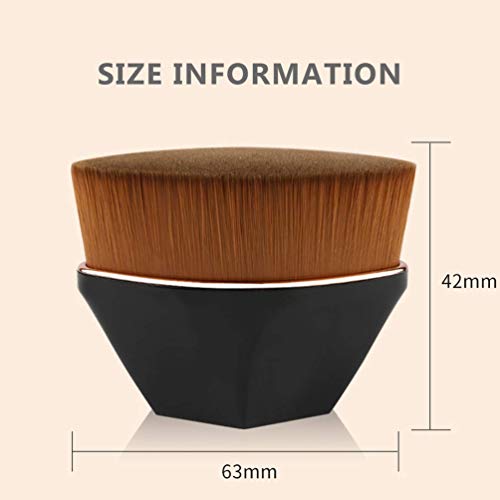 Brocha para base en forma de pétalo,Brocha para base de maquillaje, Adecuado para cosméticos líquidos,cremas o polvos impecables, Brocha de maquillaje multifuncional,con estuche de almacenamiento
