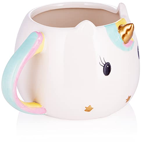 BRUBAKER Cosmetics Set de Baño y Ducha de Unicornio de 4 Piezas - Cherry Blossom - Set de Regalo con Aroma a Flor de Cerezo - en Taza de Unicornio