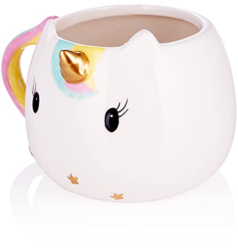BRUBAKER Cosmetics Set de Baño y Ducha de Unicornio de 4 Piezas - Cherry Blossom - Set de Regalo con Aroma a Flor de Cerezo - en Taza de Unicornio