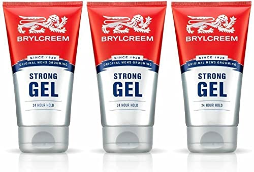 Brylcreem Gel de cabello fuerte para caballero de 24 horas, 150 ml, paquete de 3