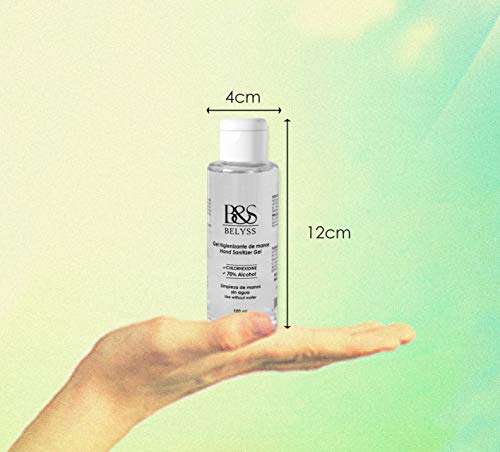 B&S BELYSS | Gel Hidroalcohólico Manos | Gel de Manos Higienizante Sin Aclarado | Contiene Urea que Mantiene la Piel Hidratada | Dispensador 100 mL
