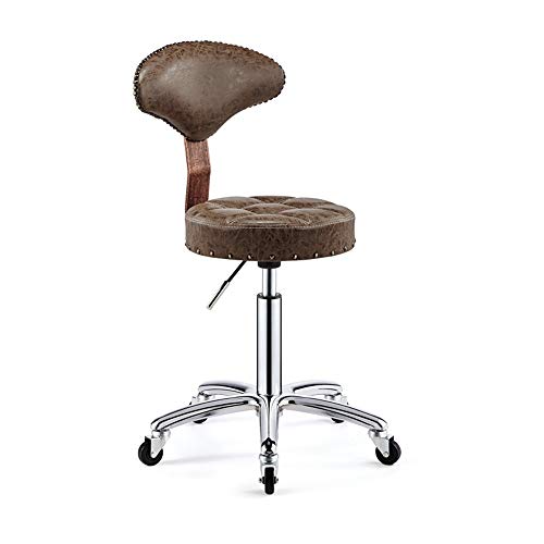 BTTNW Silla de Peluquero Silla giratoria de Color Caqui de Belleza Delanteras giratorias Silla Norma Oficial Bar Peluquería heces para peluquería del salón del Balneario,