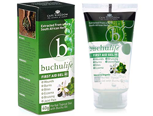 Buchulife First Aid Gel con aceite de Buchu - Picaduras de insectos - Quemaduras solares -