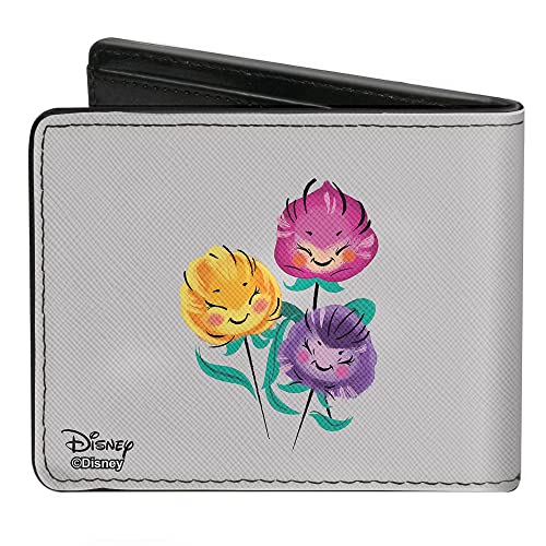 Buckle-Down Alicia Pose/Cheshire Cat Face Wonderland2 + Cartera Plegable de Flores, Multicolor, tamaño predeterminado