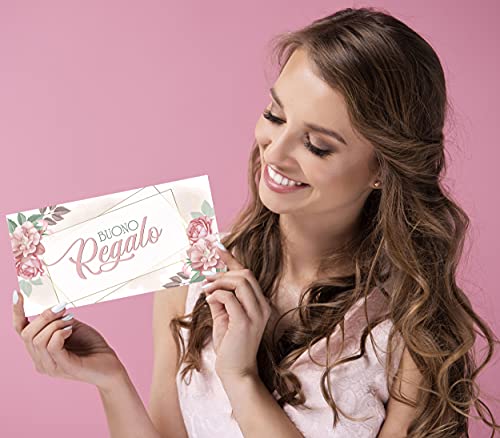 Buenos regalos (25 o 50 unidades) tarjetas de regalo para cupón de regalo, para rellenar ofertas o descuento clientes; para tiendas, ropa, peluquerías, joyas, estudios (25)