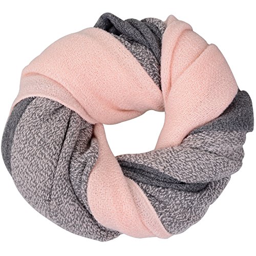 bufanda de mujer cachemira de la bufanda Chales de lana otoño e invierno bufanda larga (Rosado)