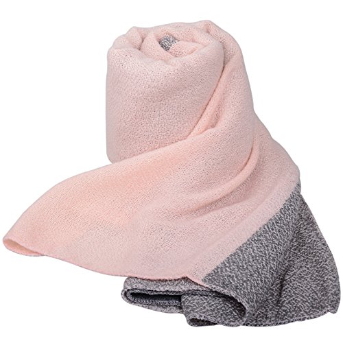bufanda de mujer cachemira de la bufanda Chales de lana otoño e invierno bufanda larga (Rosado)