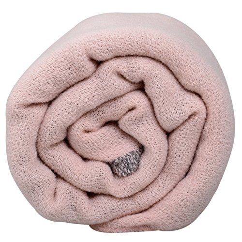 bufanda de mujer cachemira de la bufanda Chales de lana otoño e invierno bufanda larga (Rosado)