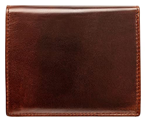 Bugatti Romano Cartera Hombre Piel con Seguridad RFID y Monedero, Vertical - Marrón