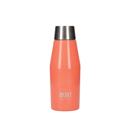 BUILT Botella Termo Antigoteo Hermética 100% Reusable y Libre de BPA de Acero Inoxidable 18/10 330ml Diseño "Los Trópicos"