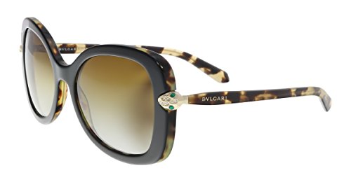 Bulgari 0BV8202B 5443T5 54 Gafas de Sol, Negro (Top Black On Blonde Havana/Polarbrowngradient), Mujer