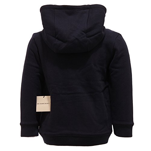 BURBERRY 6726T Felpa Bimbo Reversible Cotone Full Zip Grigio/BLU Sweatshirt Kid [6 Months]