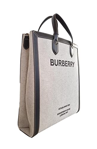 BURBERRY Bolso shopping tote de mano y bandolera KANE de piel y tela con 8037936