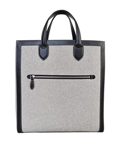 BURBERRY Bolso shopping tote de mano y bandolera KANE de piel y tela con 8037936