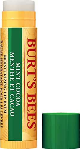 Burt's Bees Bálsamo Labial Hidratante De Origen 100% Natural, Con Menta Y Cacao, Clear, 4.25 Gramo