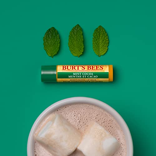 Burt's Bees Bálsamo Labial Hidratante De Origen 100% Natural, Con Menta Y Cacao, Clear, 4.25 Gramo