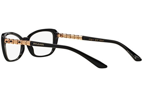 Bvlgari - LE GEMME BV 4112KB, Cat eye, acetato, mujer, BLACK GOLD BLACK(5195 A), 53/16/140
