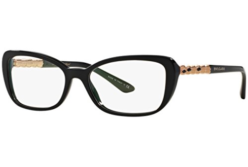 Bvlgari - LE GEMME BV 4112KB, Cat eye, acetato, mujer, BLACK GOLD BLACK(5195 A), 53/16/140