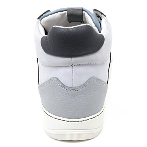 C2850 Sneaker Alta uomo LANVIN GLOL Scarpa Azzurro/Grigio Mid Top Shoe Man [7]