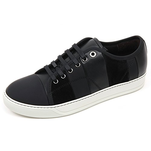C2886 sneaker uomo LANVIN VEGO scarpa nero multi stripes shoe man [6]