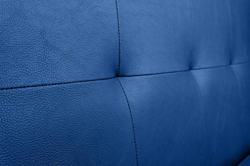 Cabecero de Cama Modelo Nairobi, tapizado en Polipiel Azahar. Pro Elite. (para Cama de 90 (100x120x8) en Color Azul)