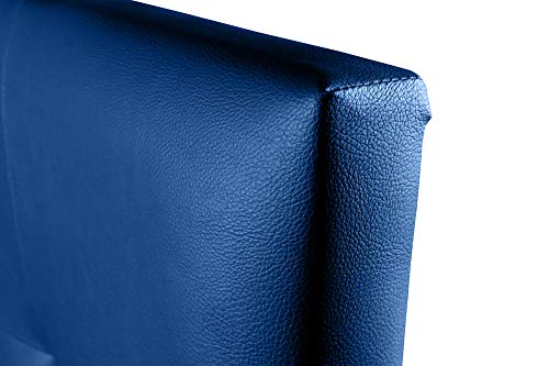 Cabecero de Cama Modelo Nairobi, tapizado en Polipiel Azahar. Pro Elite. (para Cama de 90 (100x120x8) en Color Azul)