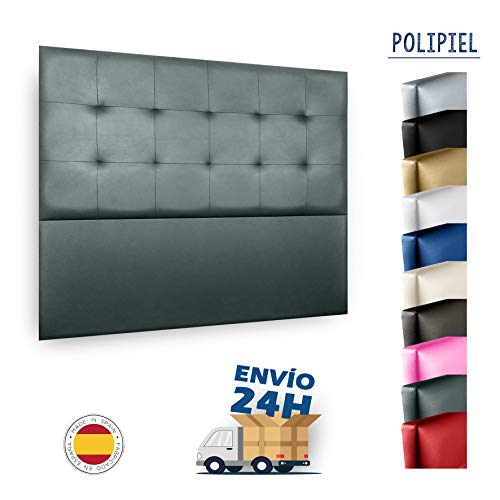 Cabecero de Cama Modelo Nairobi, tapizado en Polipiel Azahar. Pro Elite. (para Cama de 90 (100x120x8) en Color Azul)