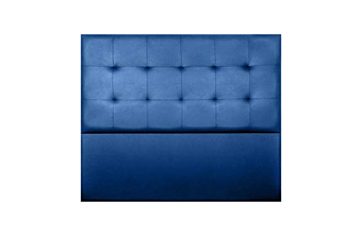 Cabecero de Cama Modelo Nairobi, tapizado en Polipiel Azahar. Pro Elite. (para Cama de 90 (100x120x8) en Color Azul)