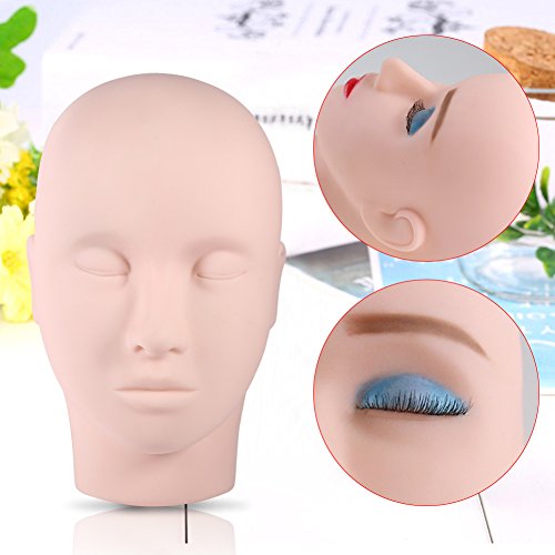 Cabeza de maquillaje, modelo de cabeza profesional para entrenar Extensiones de pestañas Cabeza de práctica de maquillaje Cabeza de maniquí Modelo de belleza Modelo de maquillaje Práctica Extensión