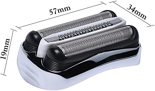 Cabezal de afeitado para afeitadora eléctrica Braun Series 3 32S – Recambio/Accesorios Braun 3020s 395cc 390cc 380 370cc 370 360 330 con cepillos Poweka