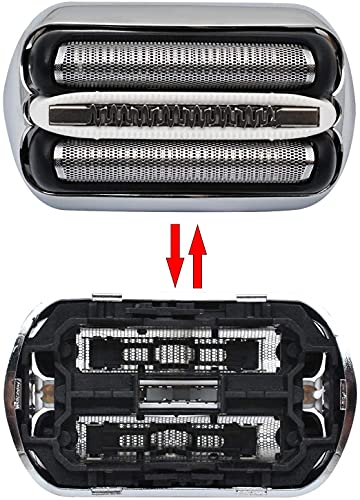 Cabezal de afeitado para afeitadora eléctrica Braun Series 3 32S – Recambio/Accesorios Braun 3020s 395cc 390cc 380 370cc 370 360 330 con cepillos Poweka