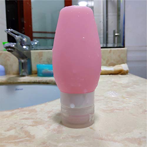 Cabilock 6 piezas botellas de viaje Set Squeezable Recargable Botellas de silicona contenedores para líquidos Aseos Champú