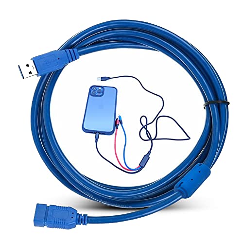 Cable USB tres en uno mas alargador USB 3 metros (Pack) Multi Cable de Carga, Nylon Multi USB Cargador Cable Múltiples Micro USB Tipo C para Android Galaxy, Huawei Extensión USB Tipo A Macho A Hembra
