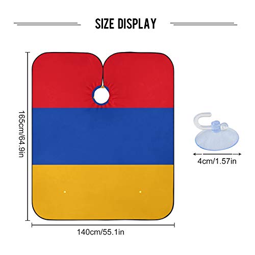 Cabo de peluquero de peluquería con bandera de Armenia oficial de Armenia, capas de corte de pelo, babero de afeitar para el salón de casa y peluquería
