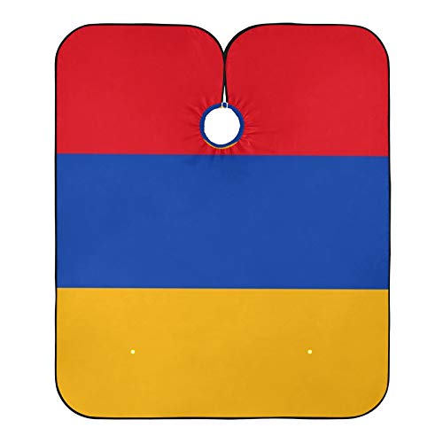 Cabo de peluquero de peluquería con bandera de Armenia oficial de Armenia, capas de corte de pelo, babero de afeitar para el salón de casa y peluquería