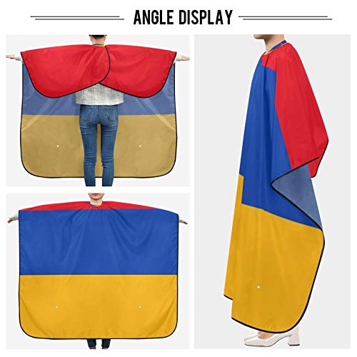 Cabo de peluquero de peluquería con bandera de Armenia oficial de Armenia, capas de corte de pelo, babero de afeitar para el salón de casa y peluquería